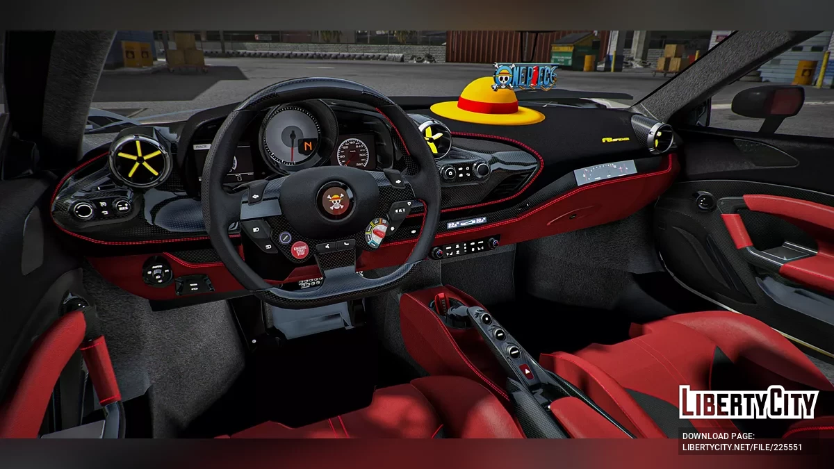 Ferrari F8 Spider Novitec Widebody Luffy Gear 5 / GTA 5