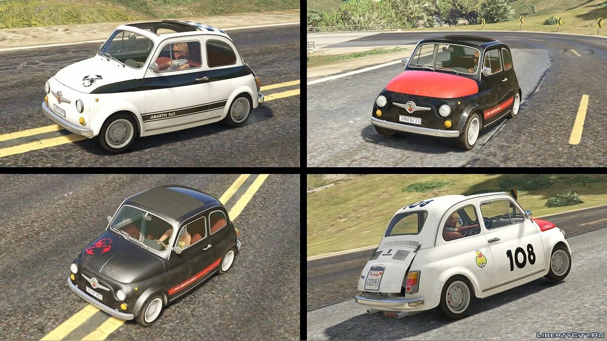 菲亚特Abarth 595ss (2合1) [附加内容/替换 | 调整 | 车身涂装] 1.1 / GTA 5