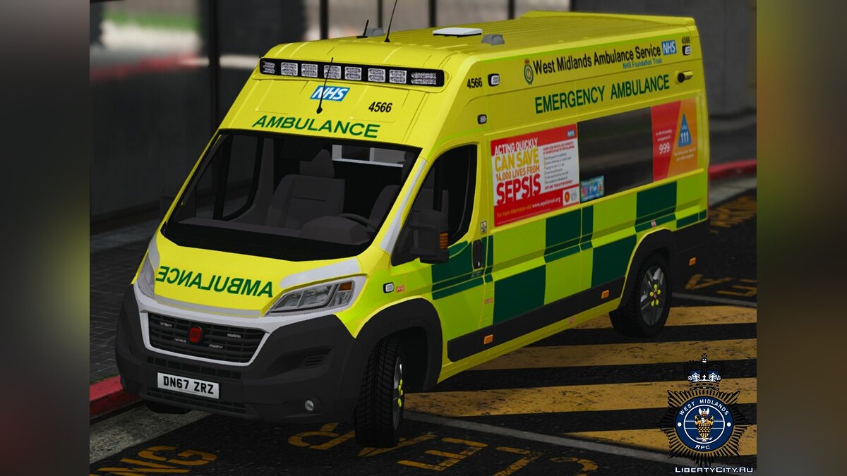 Download Fiat Ducato - Ambulance West Midlands for GTA 5