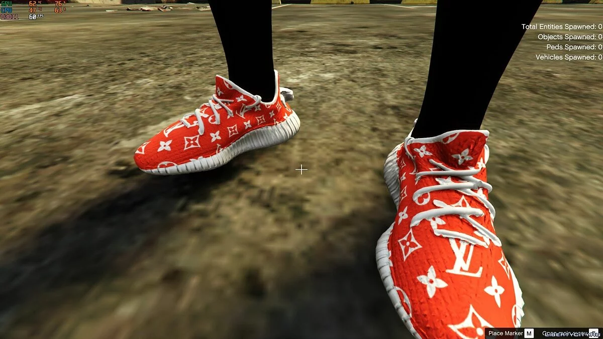Louis Vuitton X Supreme Yeezy Sneakers / GTA 5
