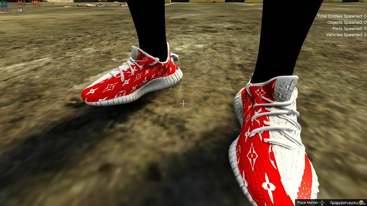 Download Louis Vuitton X Supreme Yeezy sneakers for GTA 5