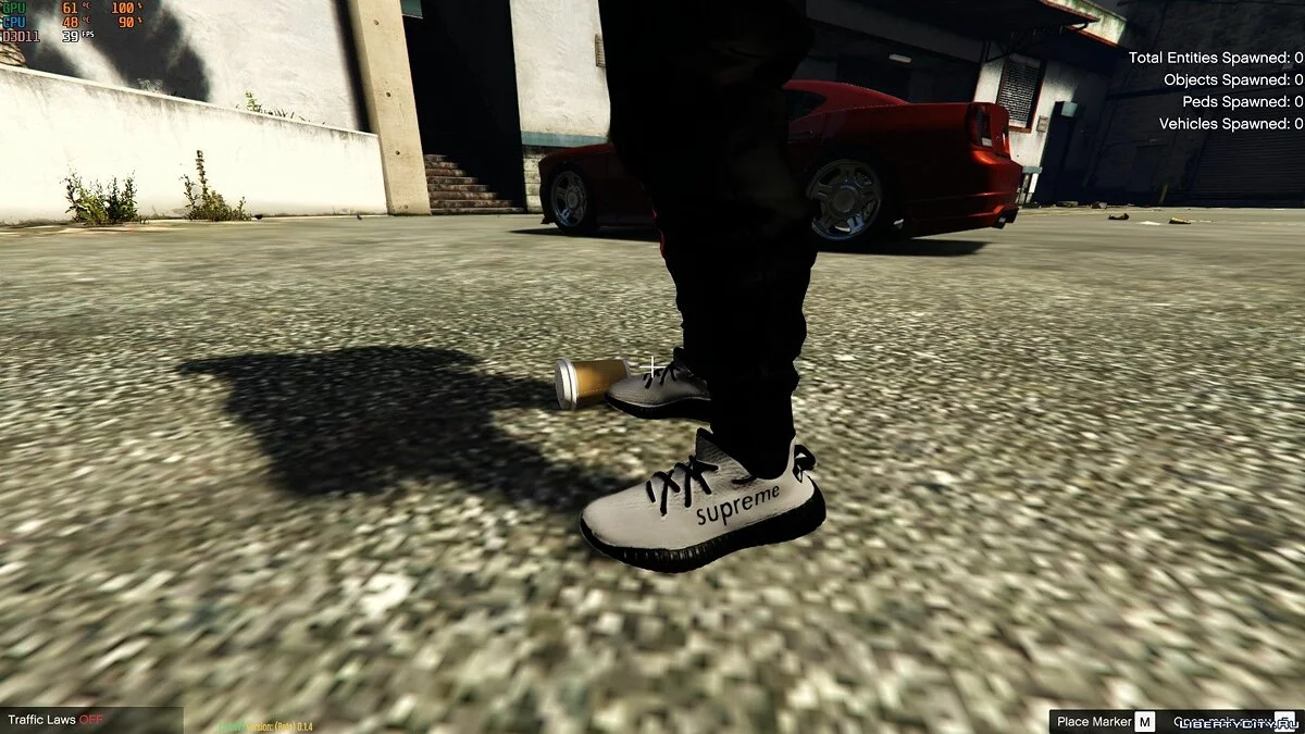 Collection of New Yeezy x Supreme Sneakers / GTA 5