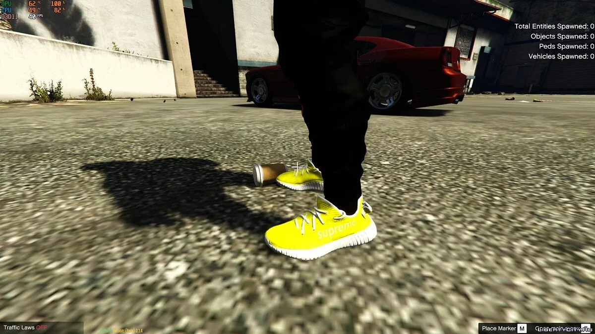 Collection of New Yeezy x Supreme Sneakers / GTA 5