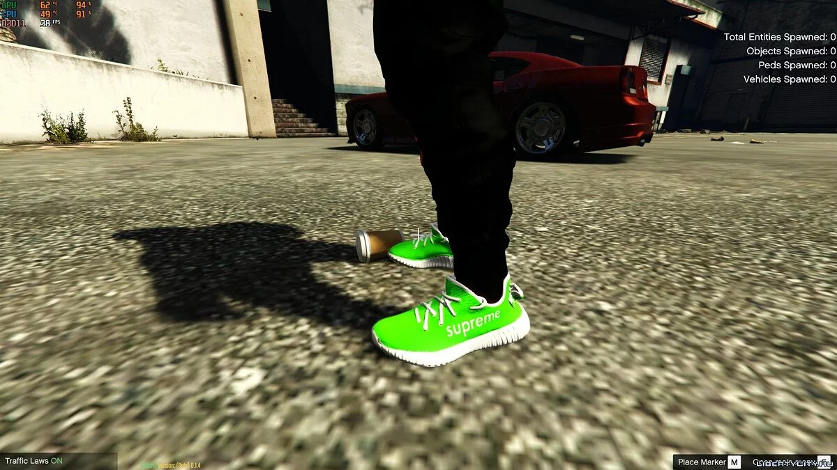 Collection of New Yeezy x Supreme Sneakers / GTA 5