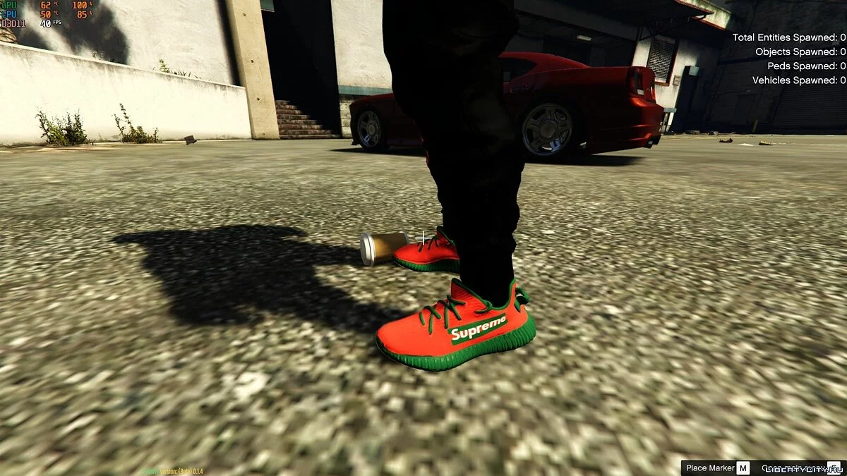 Collection of New Yeezy x Supreme Sneakers / GTA 5