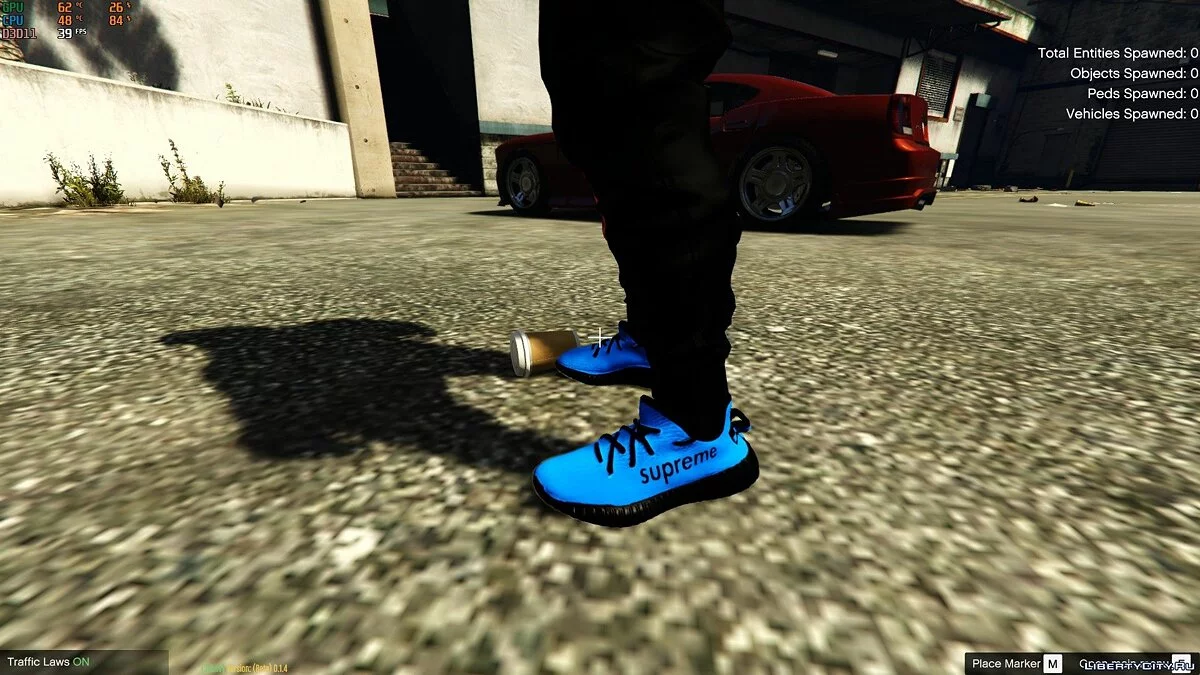 Collection of New Yeezy x Supreme Sneakers / GTA 5