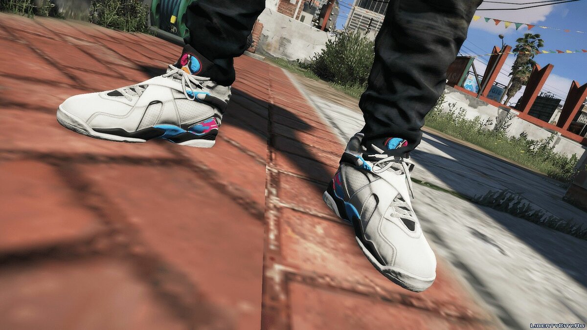 Download South Beach Jordan 8 s Sneakers for GTA 5