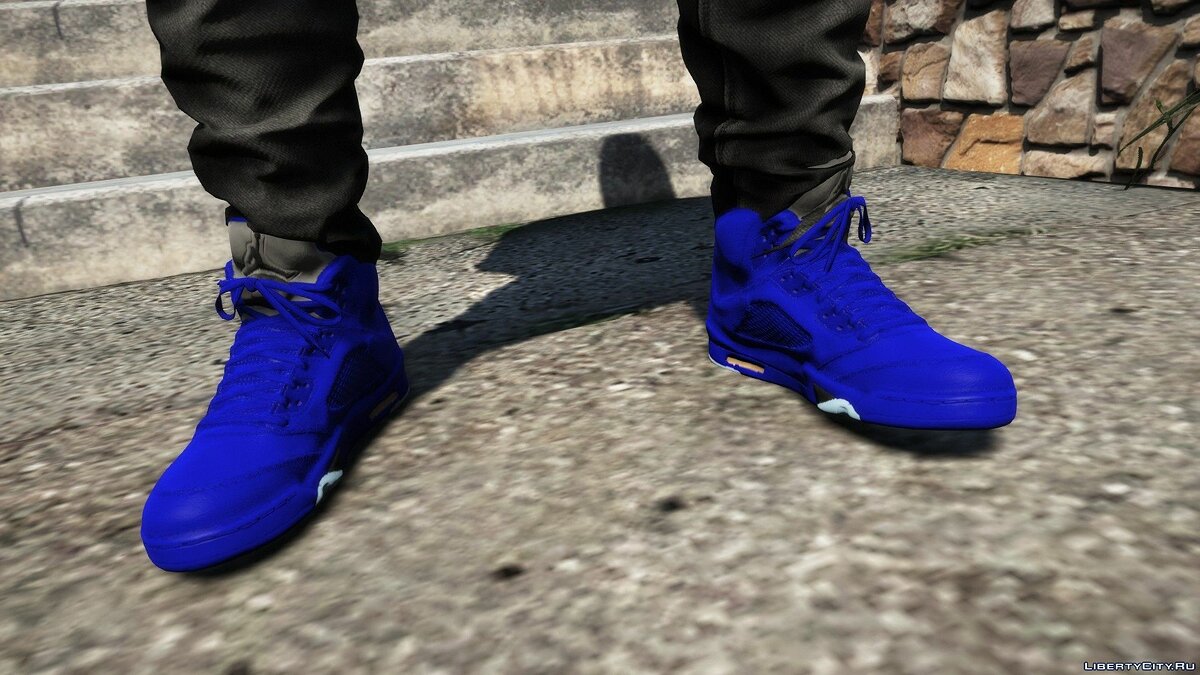 Download Red and Blue Suede Jordan 5's for GTA 5