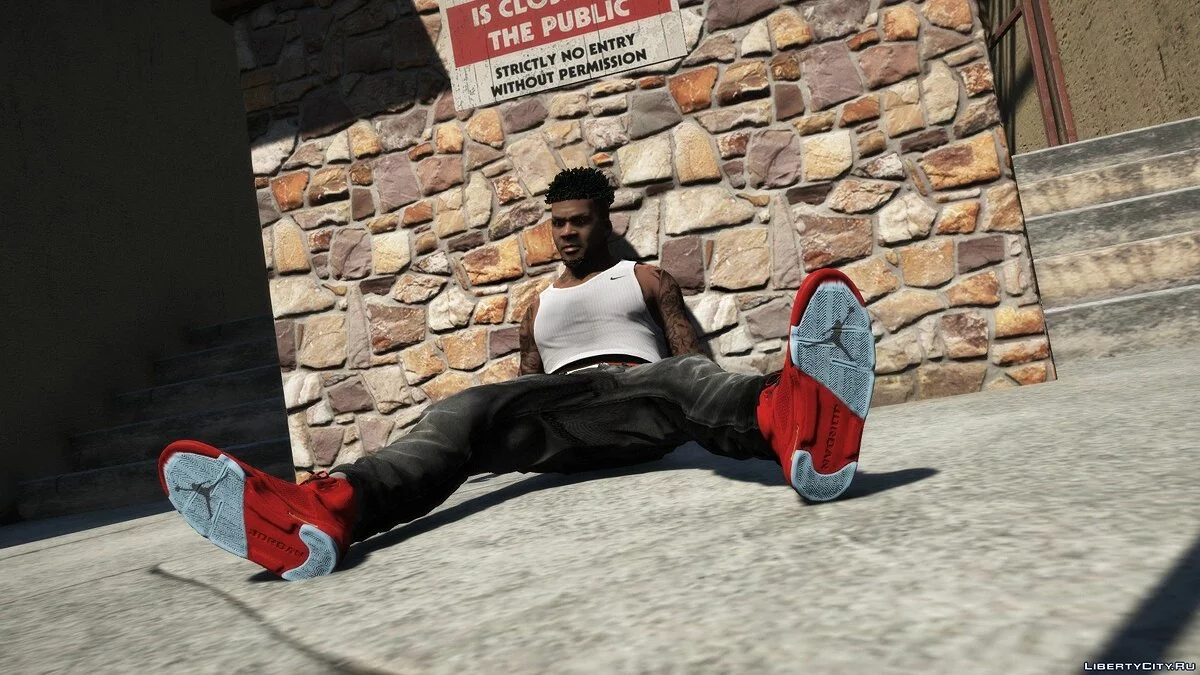 جوردان 5 باللونين الأحمر والأزرق / جي تي أي 5