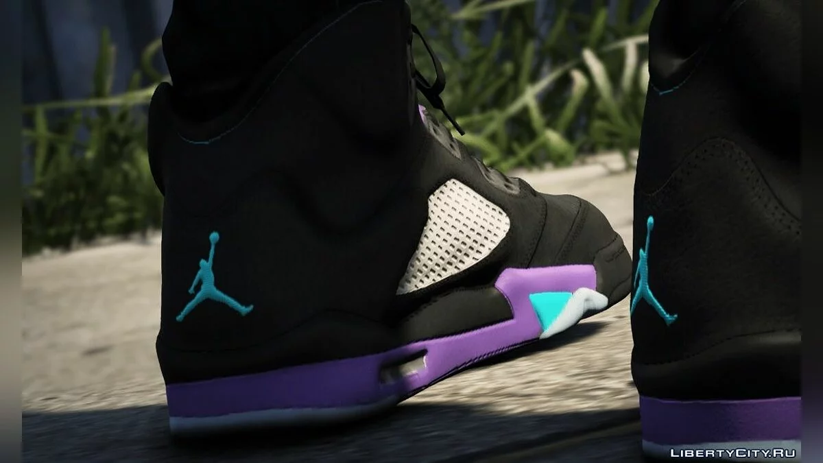 Black Grape Jordan 5's Sneakers / GTA 5