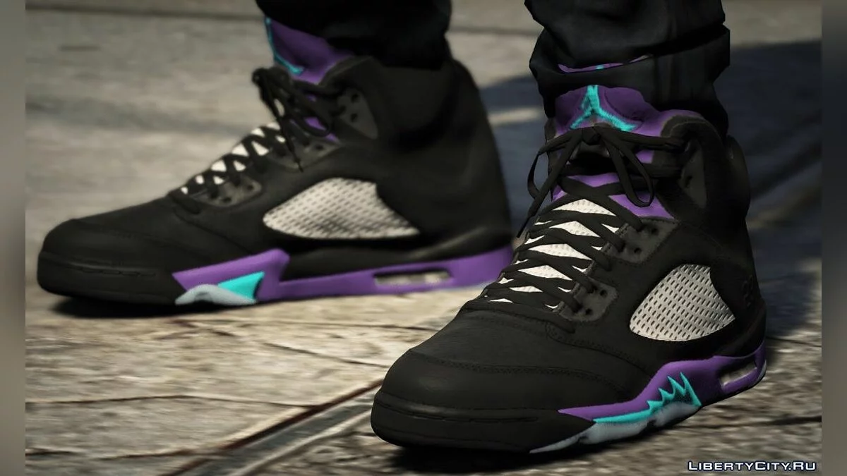 Black Grape Jordan 5's Sneakers / GTA 5
