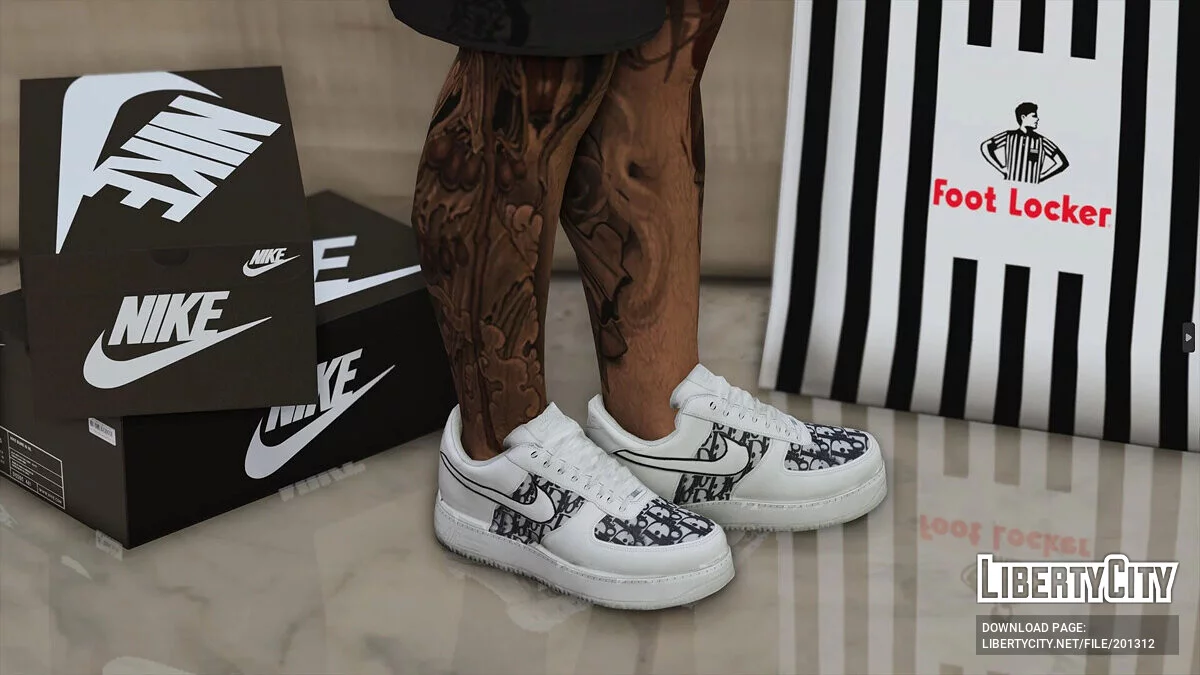 Design Personalizado Air Force 1 Low «Dior» para MP Masculino / GTA 5