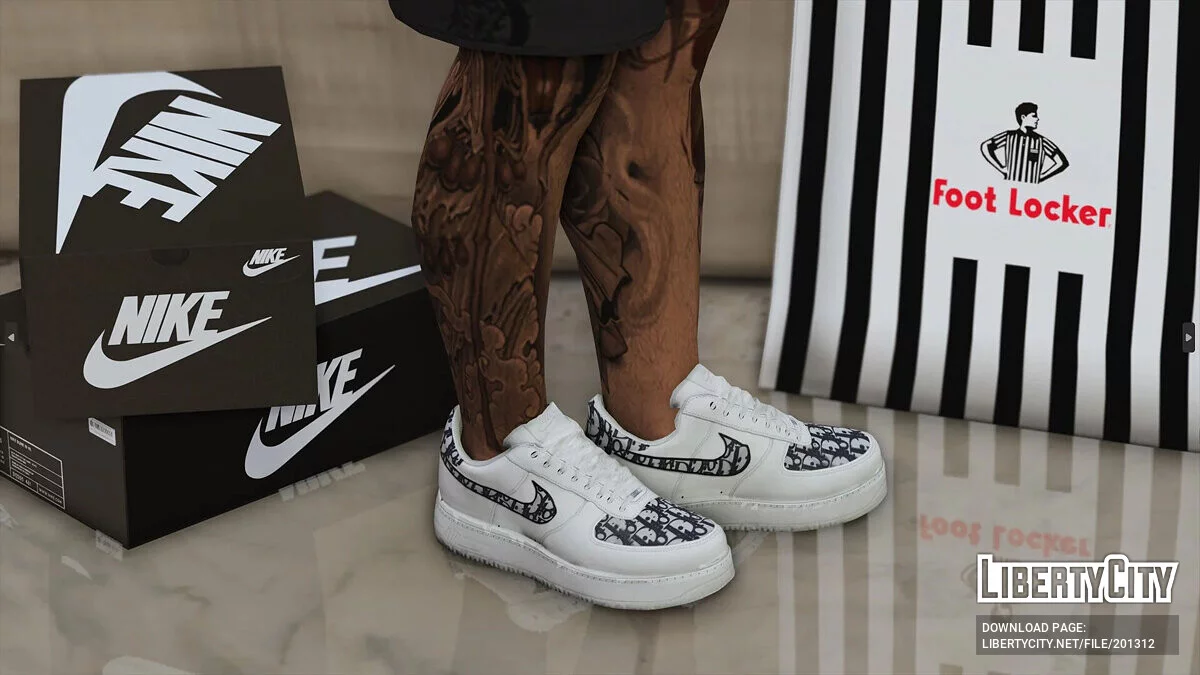 Design Personalizado Air Force 1 Low «Dior» para MP Masculino / GTA 5