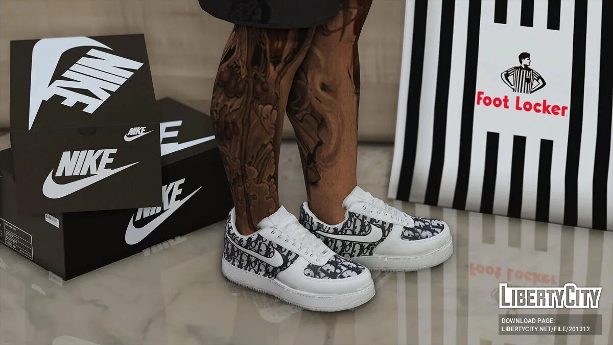 Design Personalizado Air Force 1 Low «Dior» para MP Masculino / GTA 5