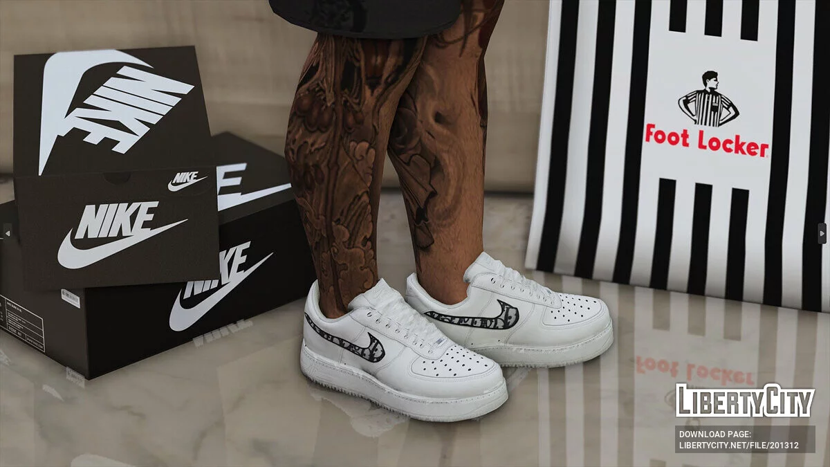 Design Personalizado Air Force 1 Low «Dior» para MP Masculino / GTA 5