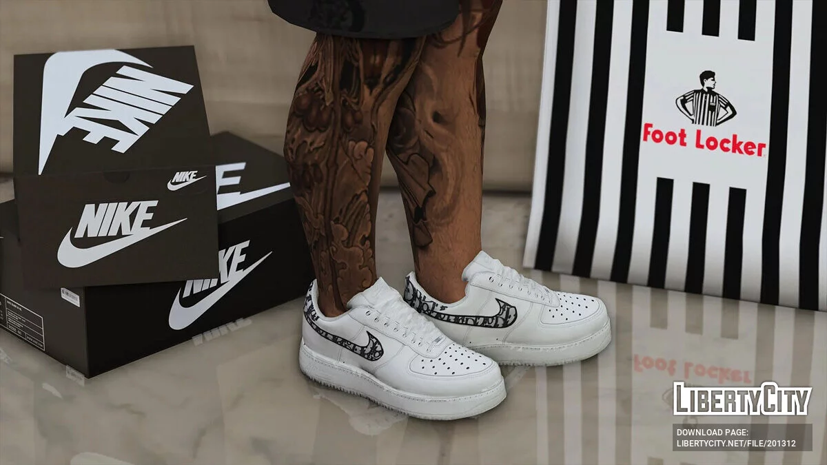 Design Personalizado Air Force 1 Low «Dior» para MP Masculino / GTA 5