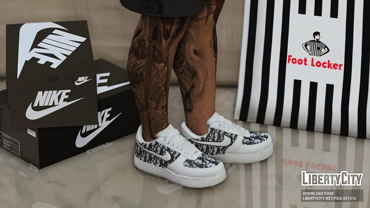 Design Personalizado Air Force 1 Low «Dior» para MP Masculino / GTA 5