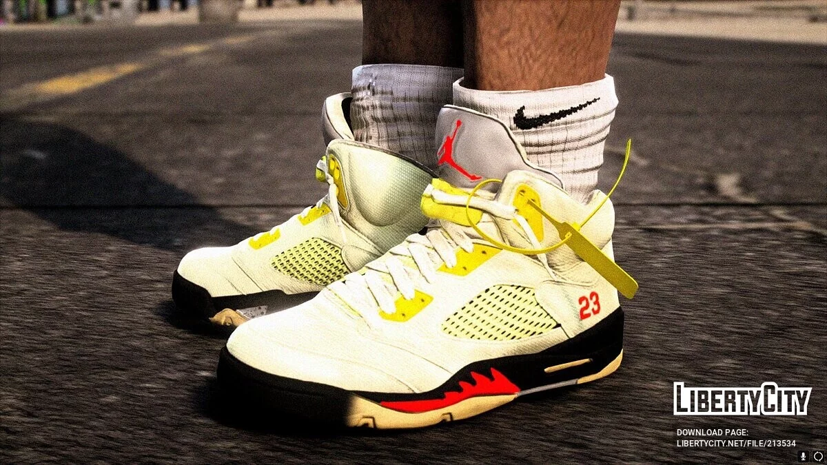Jordan 5 Off White для MP Male / GTA 5