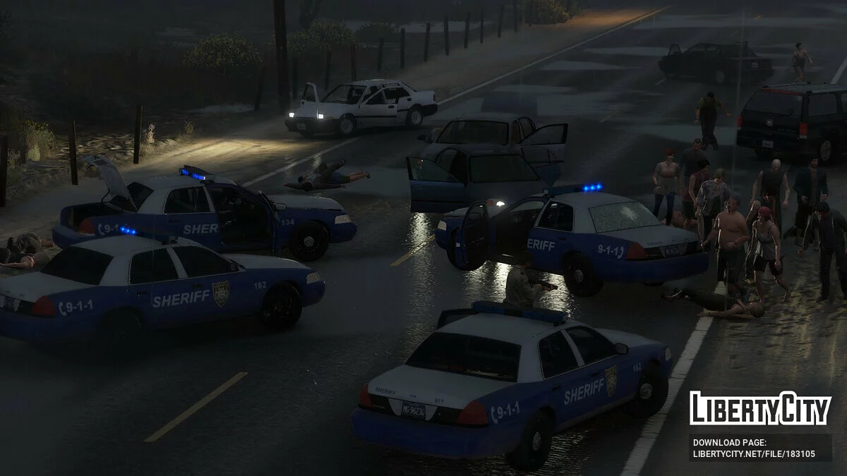 1999 & 2001 Ford Crown Victoria P71 King County Sheriff Department The Walking Dead Basierend [Add-on | Non-els | Lods] 1.0 / GTA 5