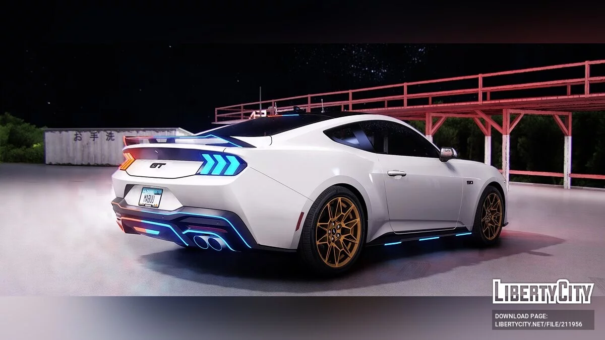 Ford Mustang GT 2024 Policja Nowoczesne Światła / GTA 5