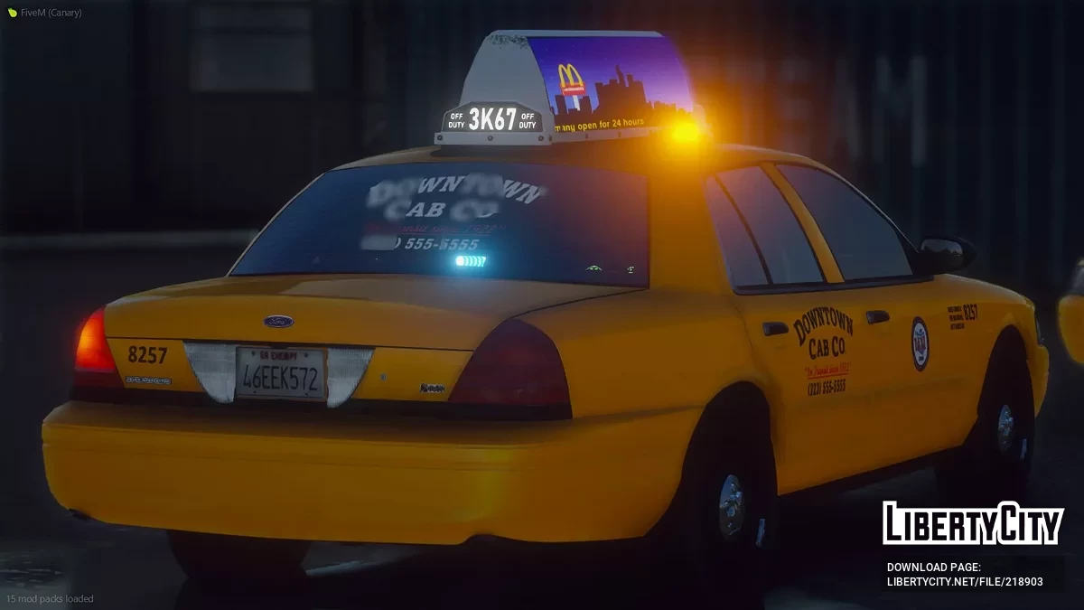 Nieznakowany Taksówka Ford Crown Victoria / GTA 5