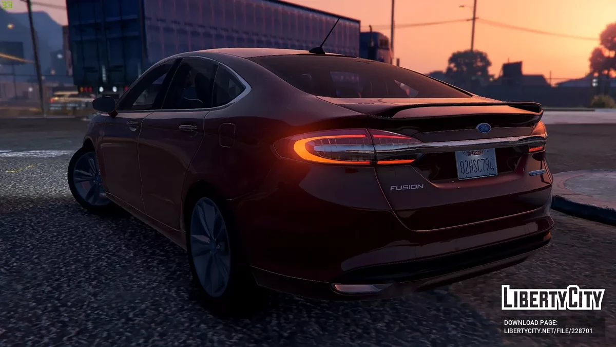 Ford Fusion 2018 Сток Цивільний / GTA 5