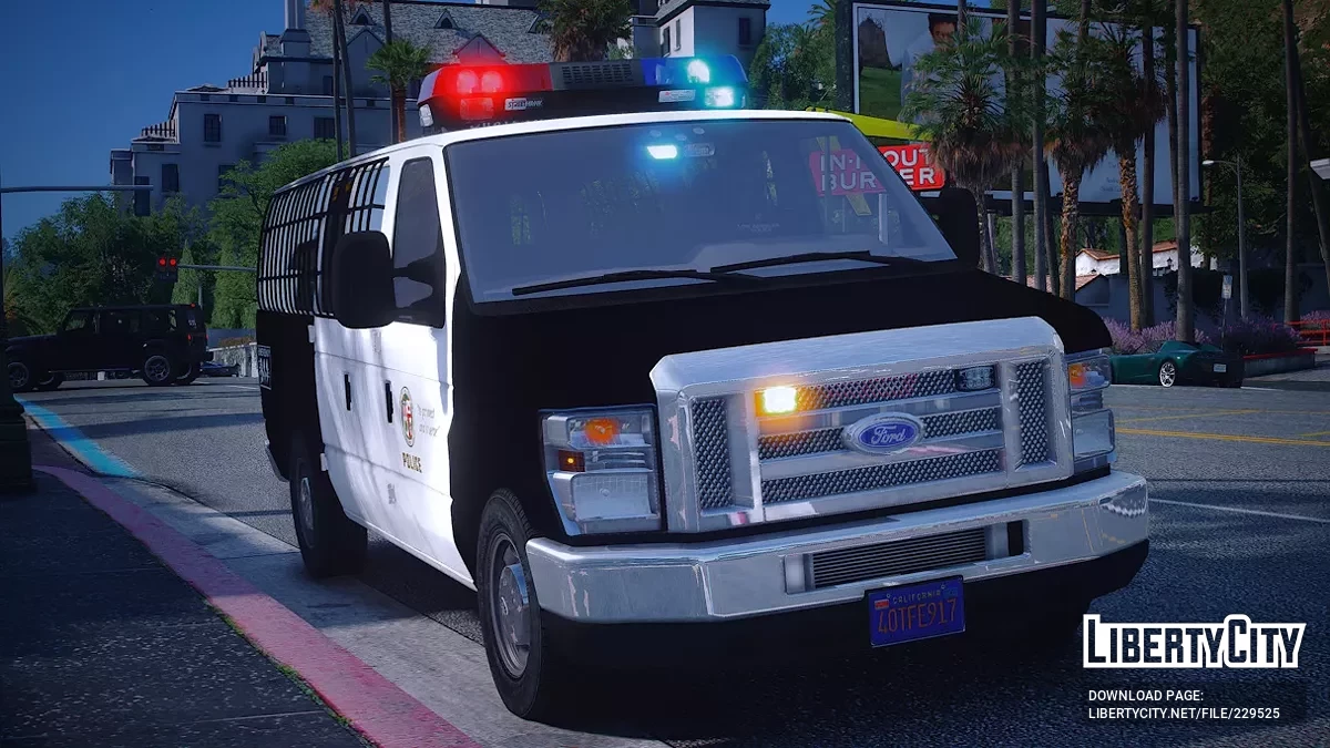 Fourgonnette de transport de police Ford E350 / GTA 5