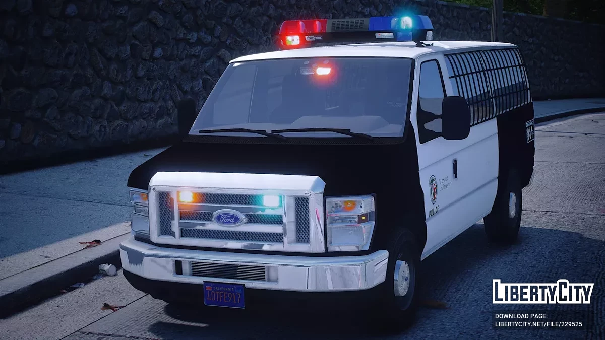 Fourgonnette de transport de police Ford E350 / GTA 5
