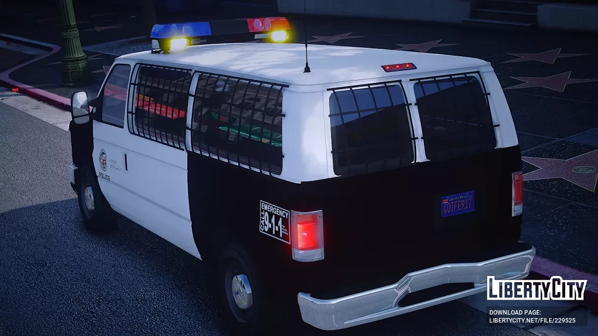 Fourgonnette de transport de police Ford E350 / GTA 5
