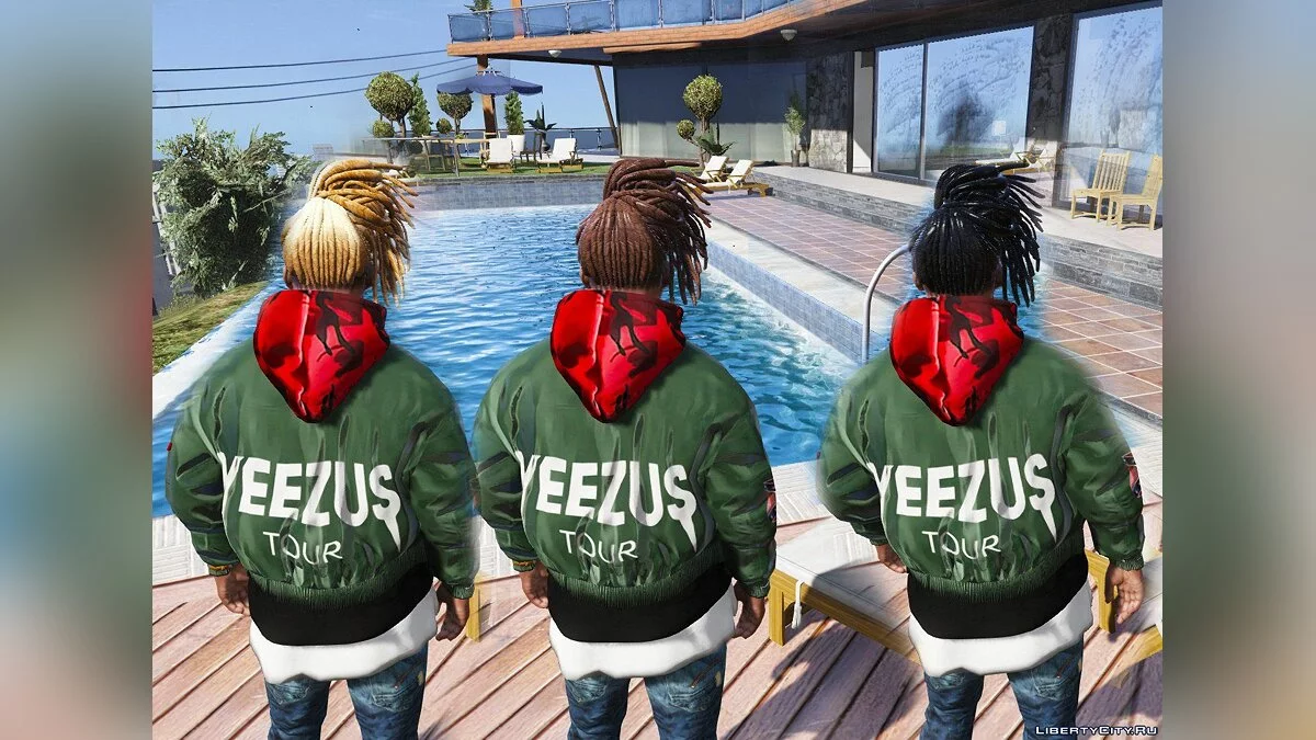 Long Hair for Franklin Ver. 2 1.0 / GTA 5