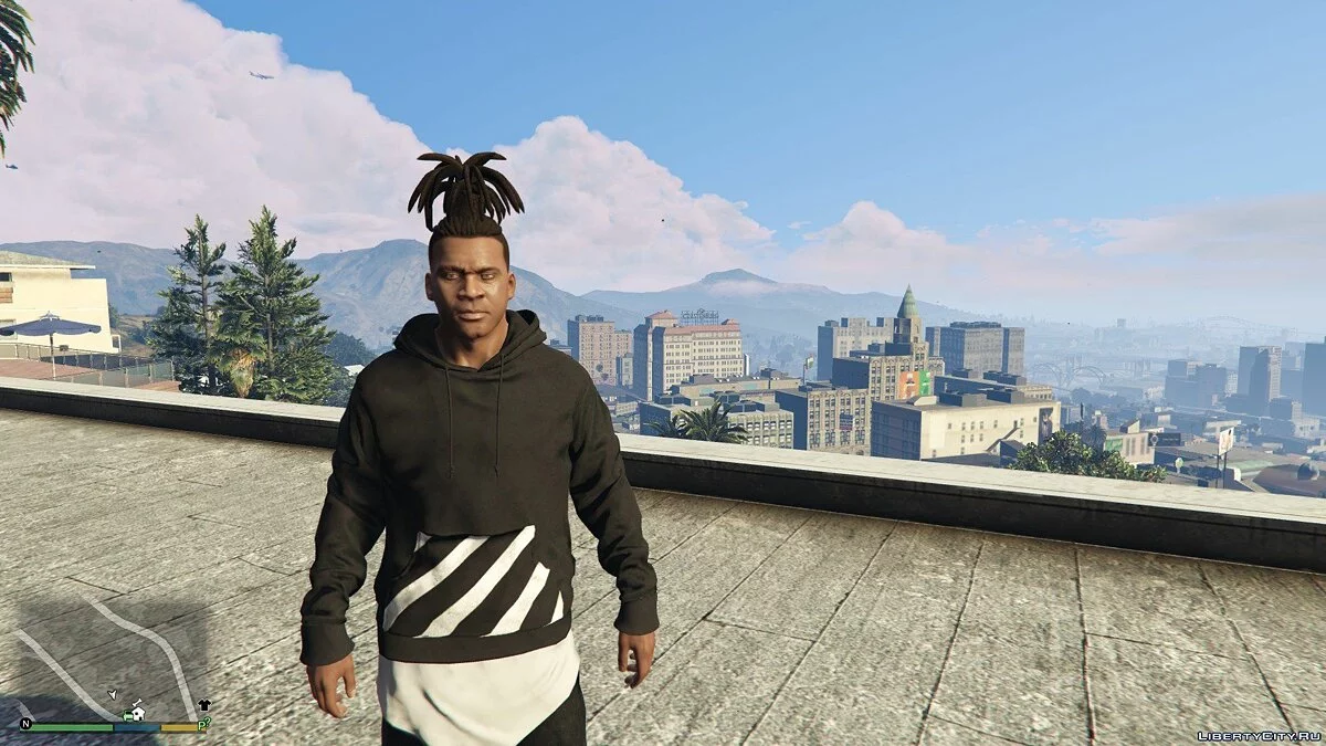 Trenzas atadas hacia arriba para Franklin / GTA 5