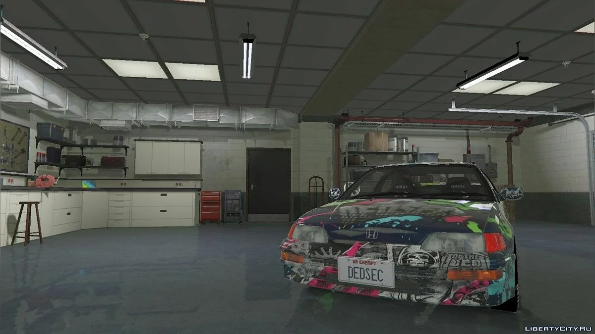 Honda CRX Edisi Dedsec [Addon/Replace] 1.0 / GTA 5