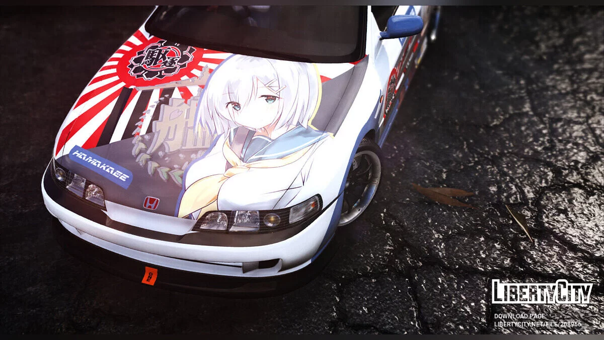 2000 Honda Integra Type-R 浜風 KanColle Itasha / GTA 5