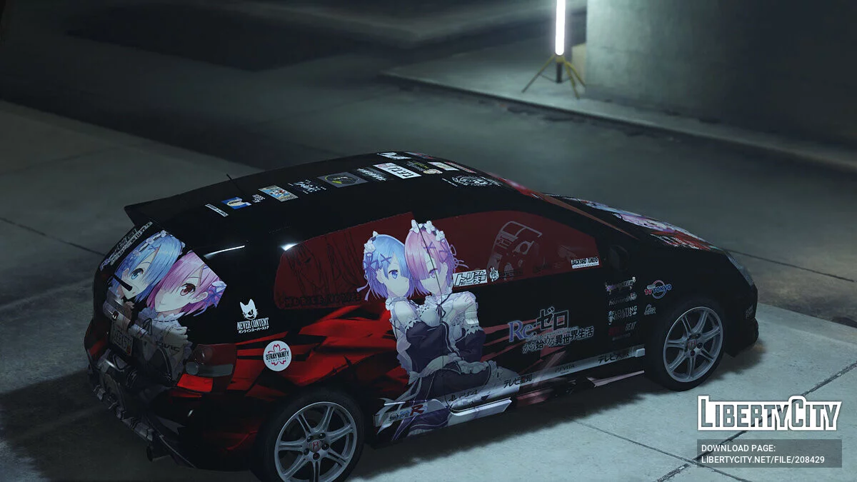 2001 Honda Civic Type-R (EP3) Rezero itasha / GTA 5