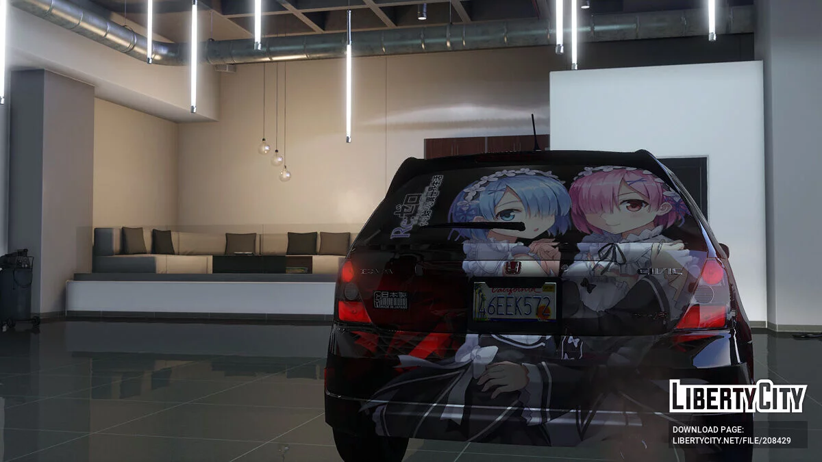 2001 Honda Civic Type-R (EP3) Rezero itasha / GTA 5