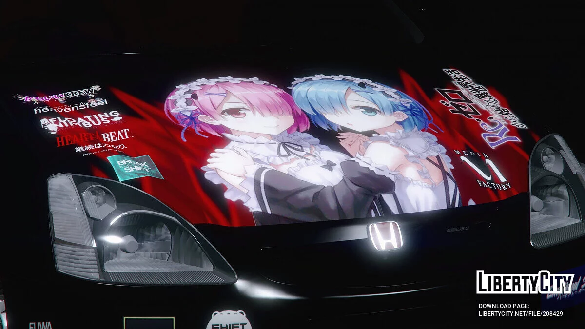 2001 Honda Civic Type-R (EP3) Rezero itasha / GTA 5