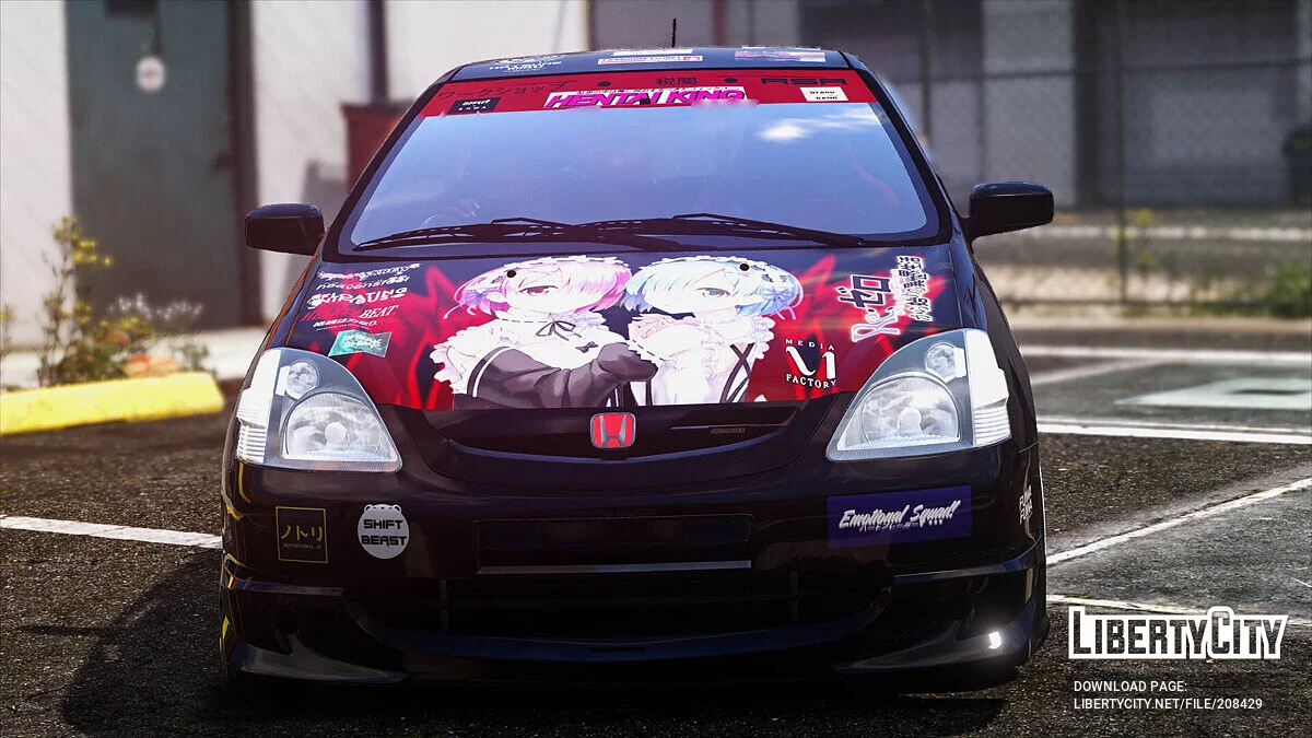2001 Honda Civic Type-R (EP3) Rezero itasha / GTA 5