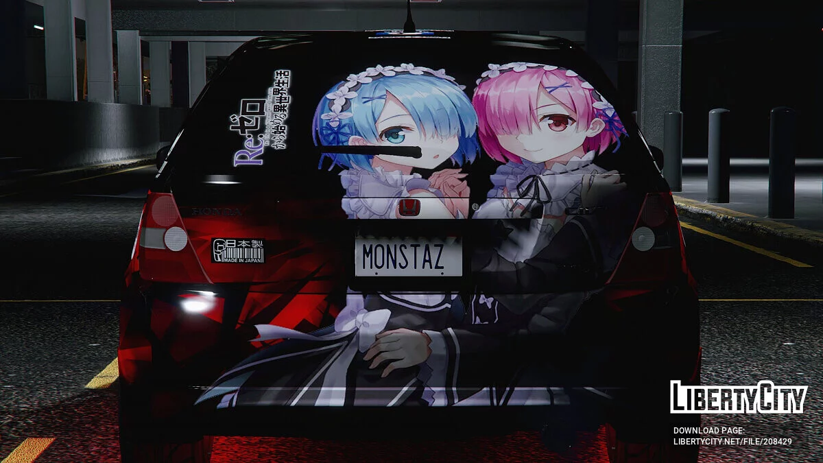 2001 Honda Civic Type-R (EP3) Rezero itasha / GTA 5