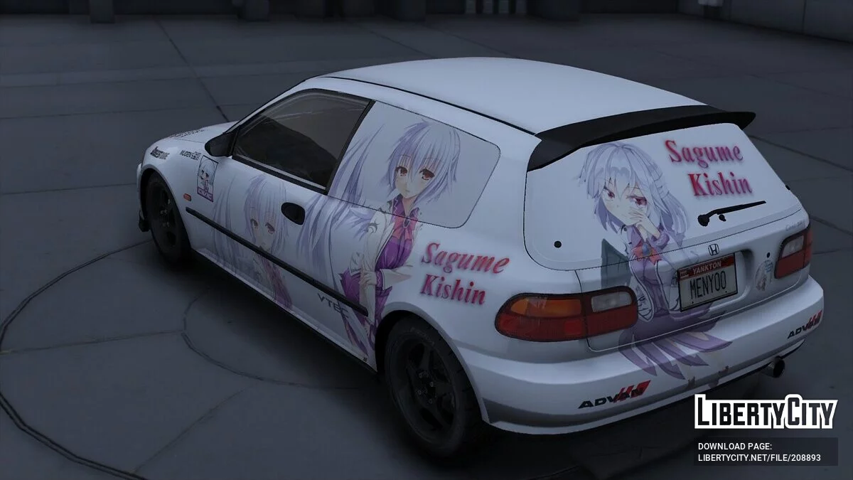 Honda Civic SIR EG6 Itasha Sagume Kishin / GTA 5