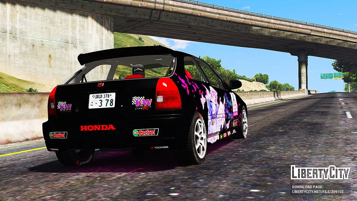Honda Civic Type-R EK9 Itasha Yuyuko Saigyouji / GTA 5