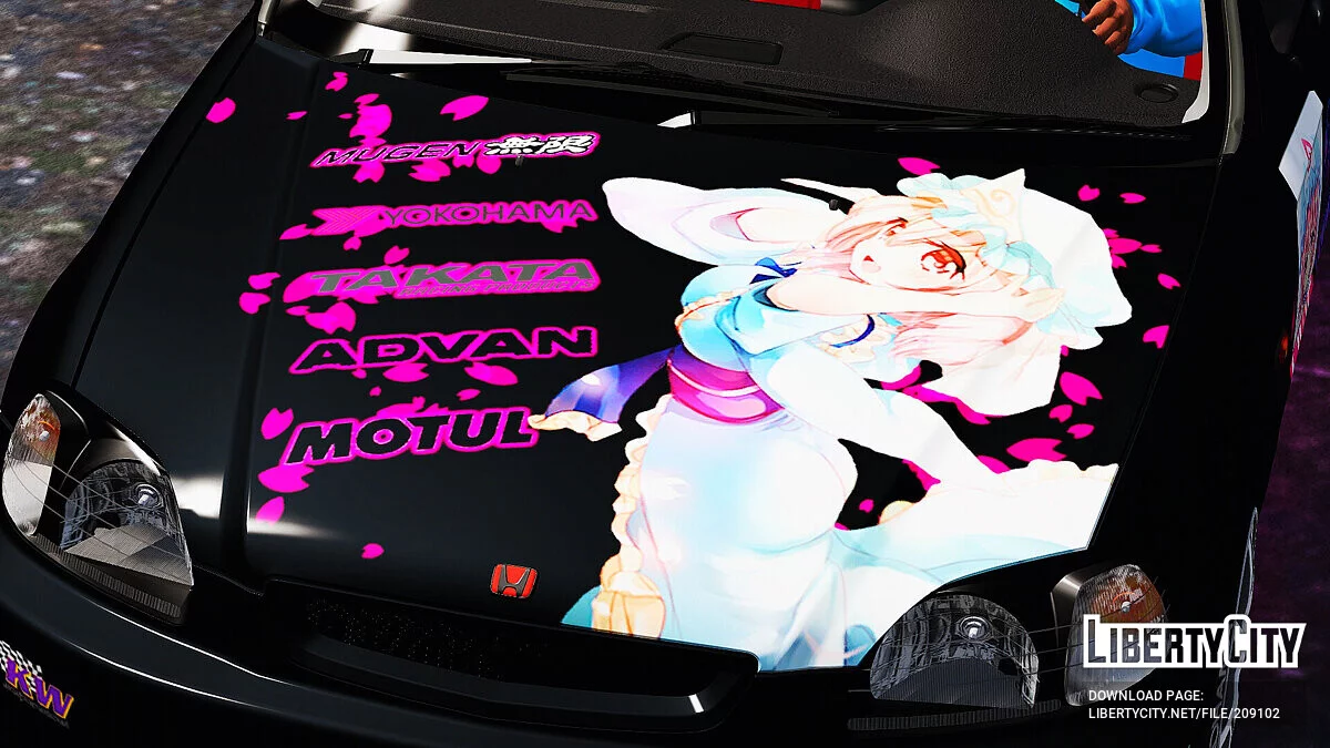 Honda Civic Type-R EK9 Itasha Yuyuko Saigyouji / GTA 5