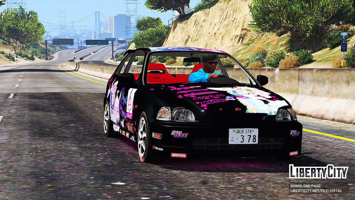 Honda Civic Type-R EK9 Itasha Yuyuko Saigyouji / GTA 5