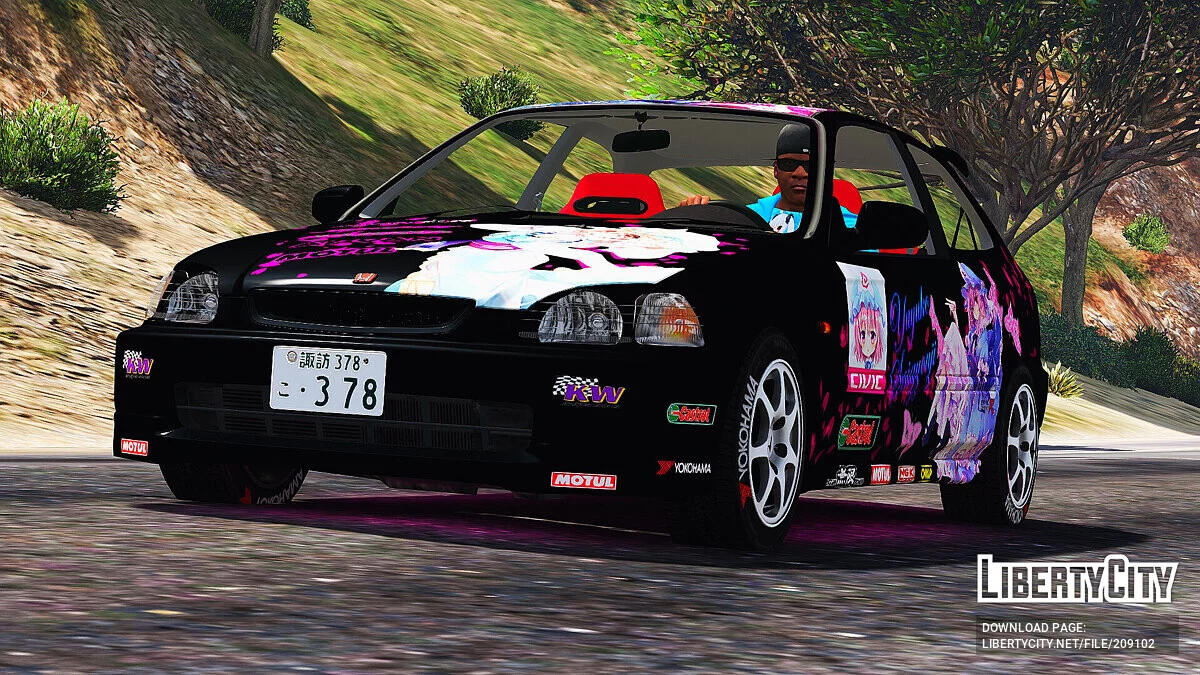 Honda Civic Type-R EK9 Itasha Yuyuko Saigyouji / GTA 5