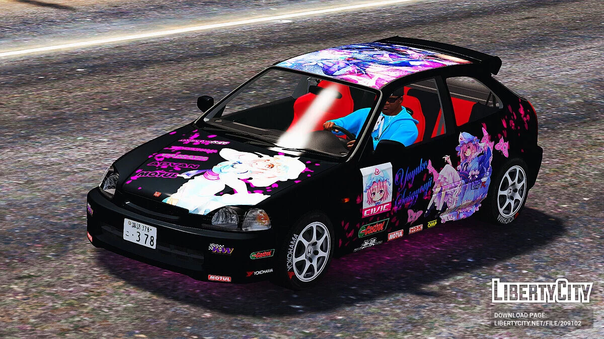 Honda Civic Type-R EK9 Itasha Yuyuko Saigyouji / GTA 5
