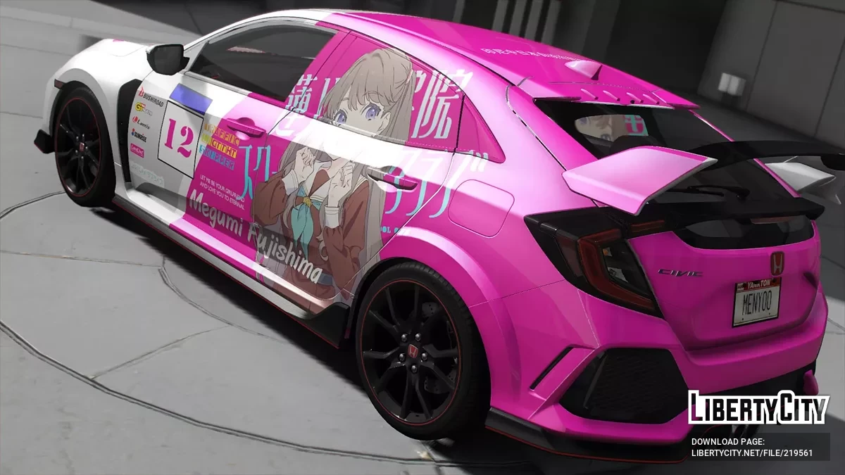 2018 Honda Civic Type-R (FK8) Megumi Fujishima Link Like Love Live / GTA 5
