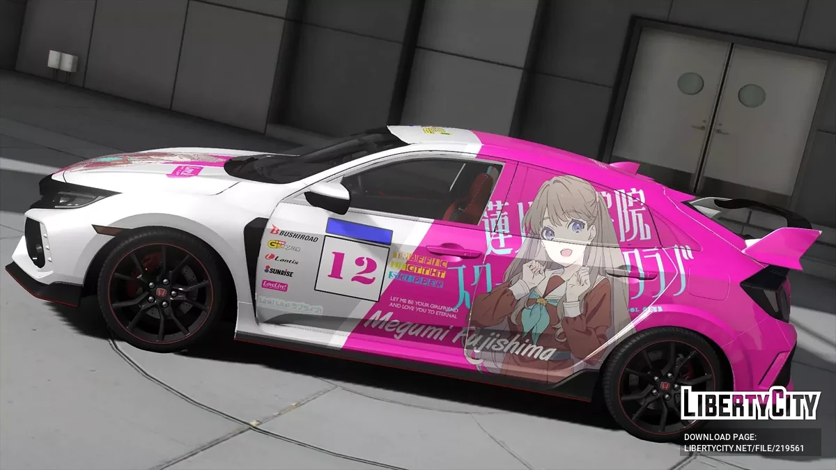 2018 Honda Civic Type-R (FK8) Megumi Fujishima Link Like Love Live / GTA 5