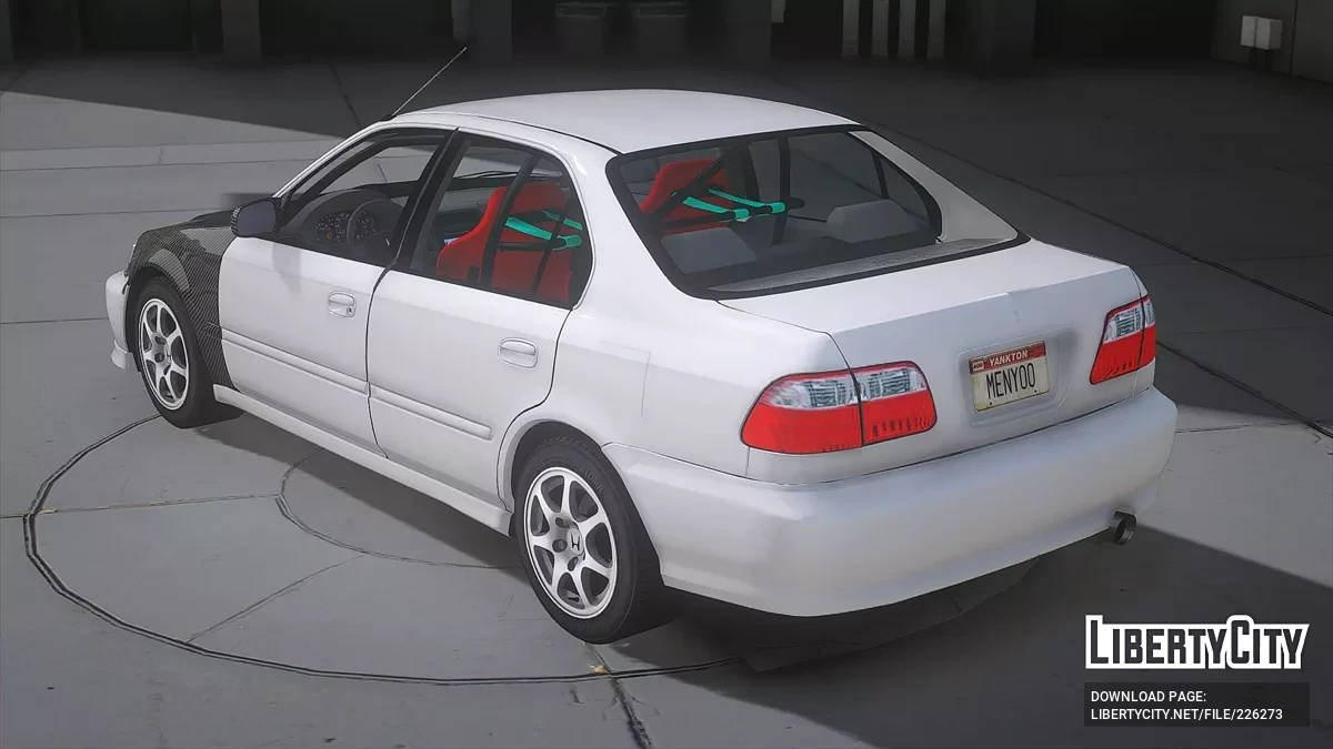 Honda Civic SiR Drag de Carbono Brillante / GTA 5