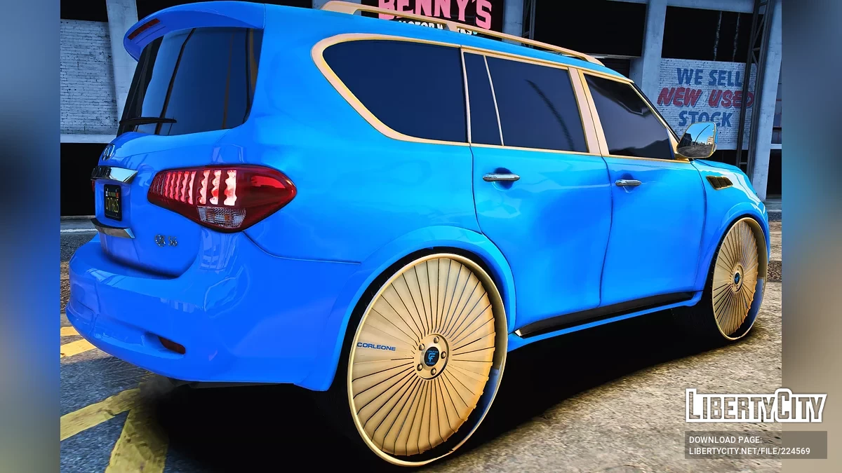 科尔莱昂锻造轮辋上的定制 2018 款英菲尼迪 QX56 / GTA 5