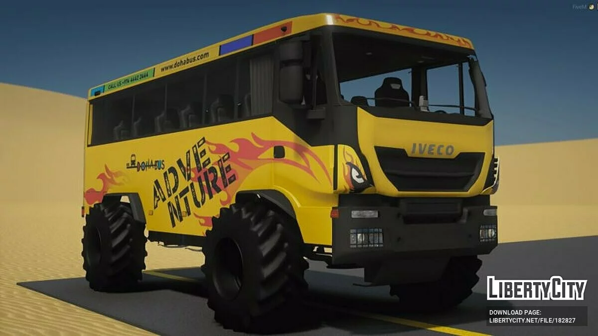 IVECO Monster Bus Safari في قطر [استبدال/FiveM] / جي تي أي 5