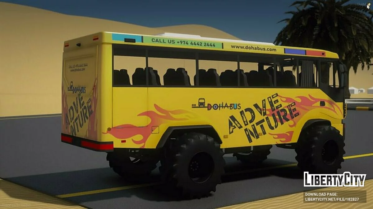 IVECO Monster Bus Safari في قطر [استبدال/FiveM] / جي تي أي 5